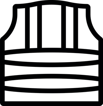 black vest icon clip art preview