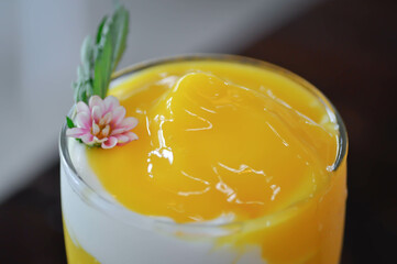 mango smoothie or mango yogurt smoothie