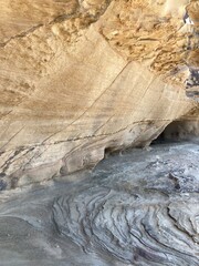 sandstone rock cliff formations by the coast