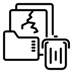 Delete icon, line icon style