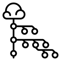 Network icon, line icon style