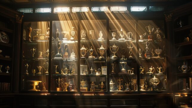 Trophy Case Shining in Sunlight