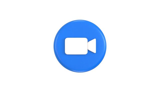 3d Video call button icon animation