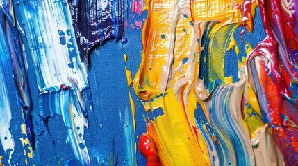 A colorful oil painting with a lively mix of vibrant hues serves as a best-seller a
bstract background or a dynamic wallpaper