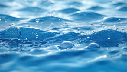  Crystal clear water droplets in motion