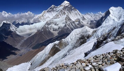  Majestic peaks under a clear sky