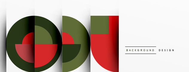 Fototapeta premium Modern geometrical abstract background - circles. Business or technology presentation design