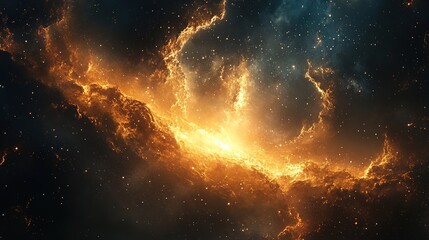 Fototapeta premium Cosmic Universe. An Expansive and Awe-Inspiring Visualization of the Universe, Featuring Celestial Bodies, Galaxies, Nebulae, and Cosmic Phenomena.