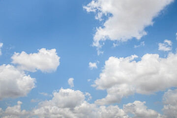 The indescribable  beauty of the clouds in the blue summer sky over the northern Israel