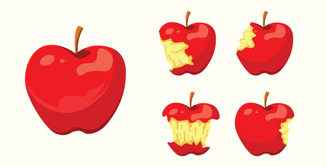 collection of bitten apples