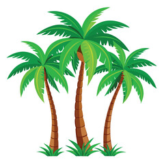 Tree Icon Set Vector of plant silhouette Design.