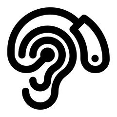 smart earing, smart hearing, digital hearing, hearing aids, wearable technology, wearable device outline icon