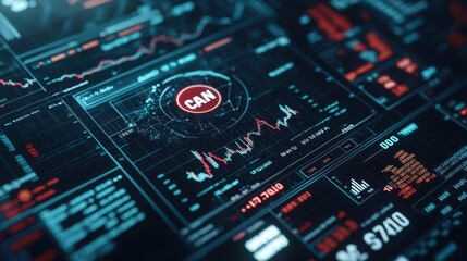 Financial Data Display with Stock Market Charts and Graphs