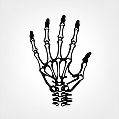 Fototapeta premium hand skeleton halloween