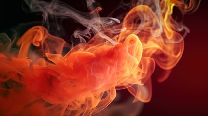 Abstract Orange Smoke Photography