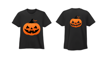 halloween t shirt design template on transparent background 