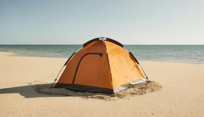  Sunny day at the beach with a cozy tent