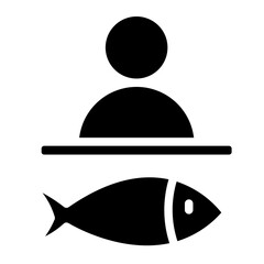 Fish shop icon vector