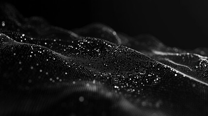 A black background with a lot of dots. The background is very dark and the dots are very small. Generative ai