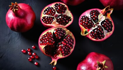  Delicate Pomegranate Seeds a burst of flavor and color