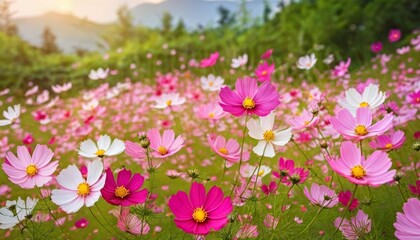 Obraz premium Blooming beauty in a field of dreams