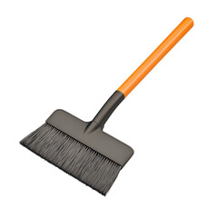 This versatile cleaning broom features a sturdy design, ideal for sweeping debris efficiently. The bright orange handle ensures easy visibility and a comfortable grip during use.