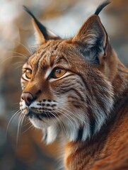 Fototapeta premium Wildlife Asian Golden Cat close up with golden fur and warm tones