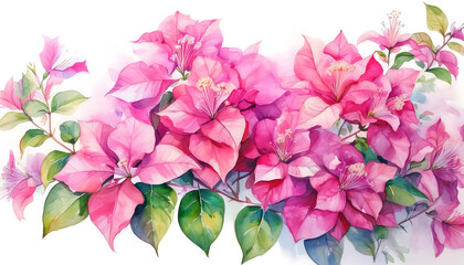 Obraz premium The vivid pink bougainvillea flowers 