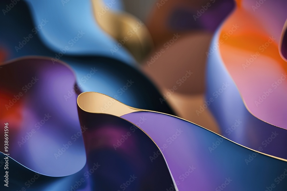 Wall mural a captivating, abstract artistic wallpaper background featuring a blend of vibrant colors and blurry