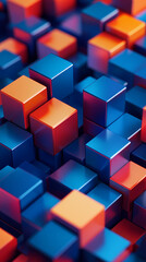 Obraz premium Abstract background of colored cubes
