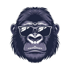 Obraz premium Gorilla Portrait with Sunglasses.
