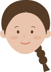 댕기머리 여자 얼굴