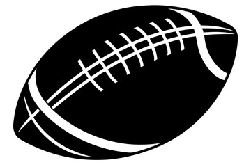 American football ball icon, Football silhouette, American football ball svg, Sports ball vector illustration

