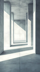 Obraz premium Empty scene under sunlight, minimalist design of modern architecture