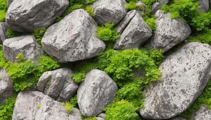  Natural beauty  Rocks and moss in harmony