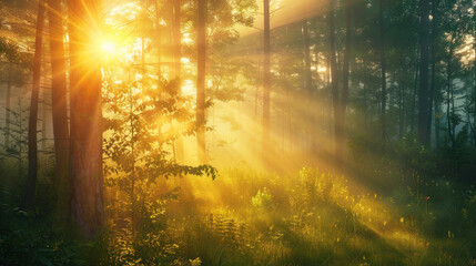 Fototapeta premium The first light of the morning sun