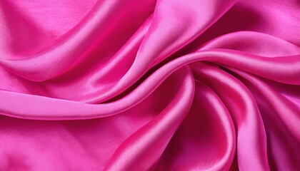 Obraz premium Vibrant pink silk fabric soft and luxurious