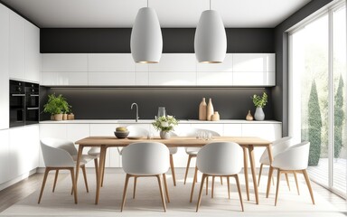 Model interior design of living room (3D Render)