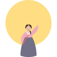 명절 한복 입은 사람