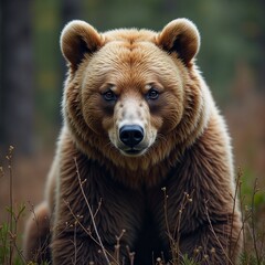 Fototapeta premium brown bear in the forest