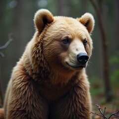 Fototapeta premium brown bear in zoo