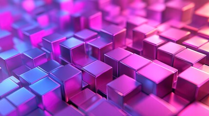 Obraz premium Abstract background geometric pattern of cubes 3d render. Generative ai