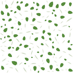 Hand drawn Tulsi pattern background vector design, flat illustration.