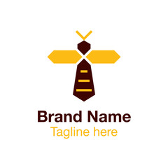 infinity concept honey bee logo vector eps