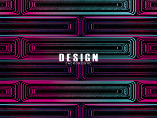 Futuristic abstract technology shining rainbow light lines with modern lines pattern black background. Vector minimal line background with text for social media covers, headers, etc.	