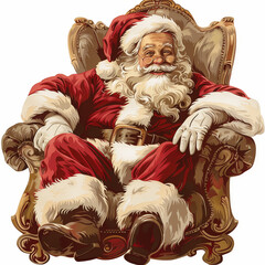 Santa Claus Is Sitting On A Chair