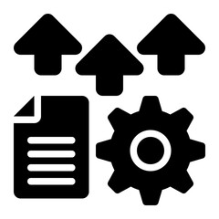 data load, loading, uploading, data, data engineering, data processing, etl, data migration solid or glyph icon
