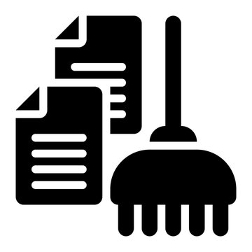 data cleaning, data preparation, data cleansing, data preprocessing, data engineering, data solid or glyph icon