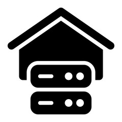 data warehouse, data storage, database, data architecture, data repository, data center solid or glyph icon