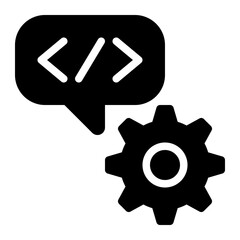 programming language, coding language, software, engineering, development, machine language solid or glyph icon